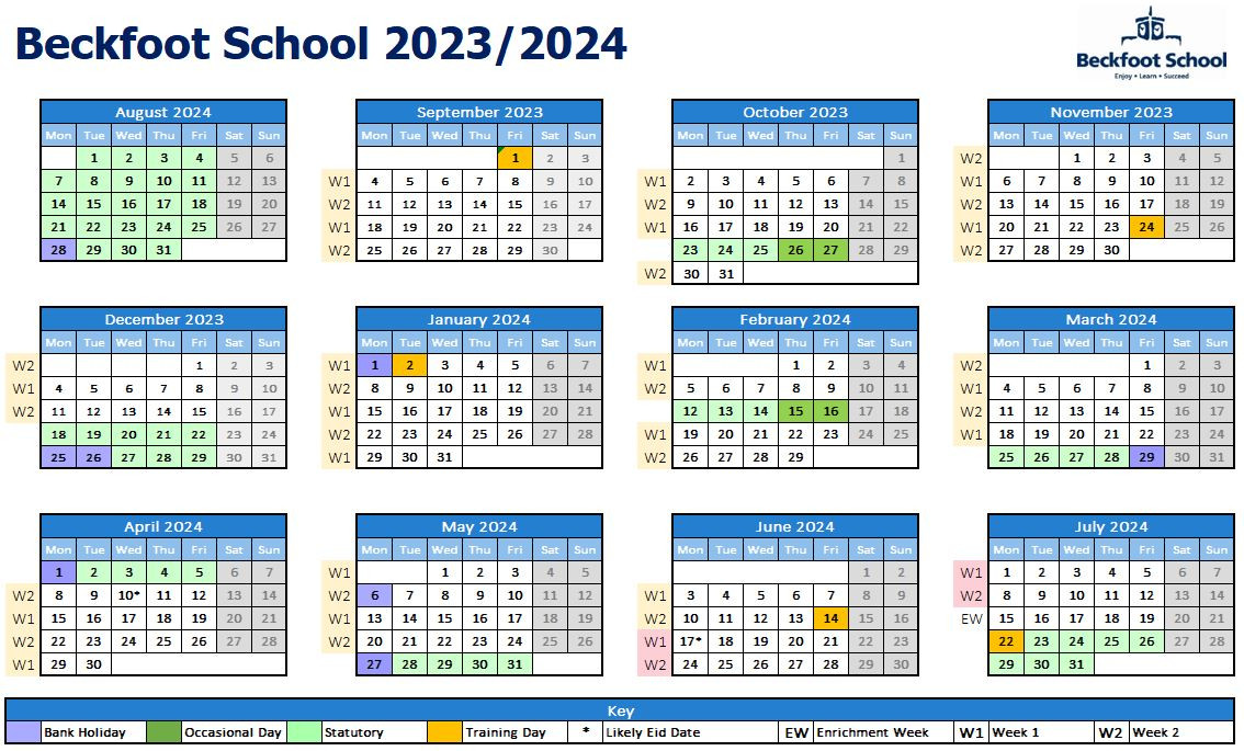 Holiday Dates 2023-2024