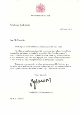 Letter from the King