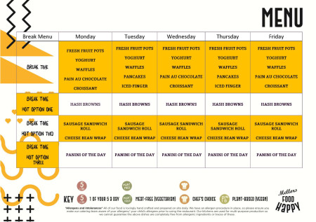 Beckfoot Bingley Morning Break Menu